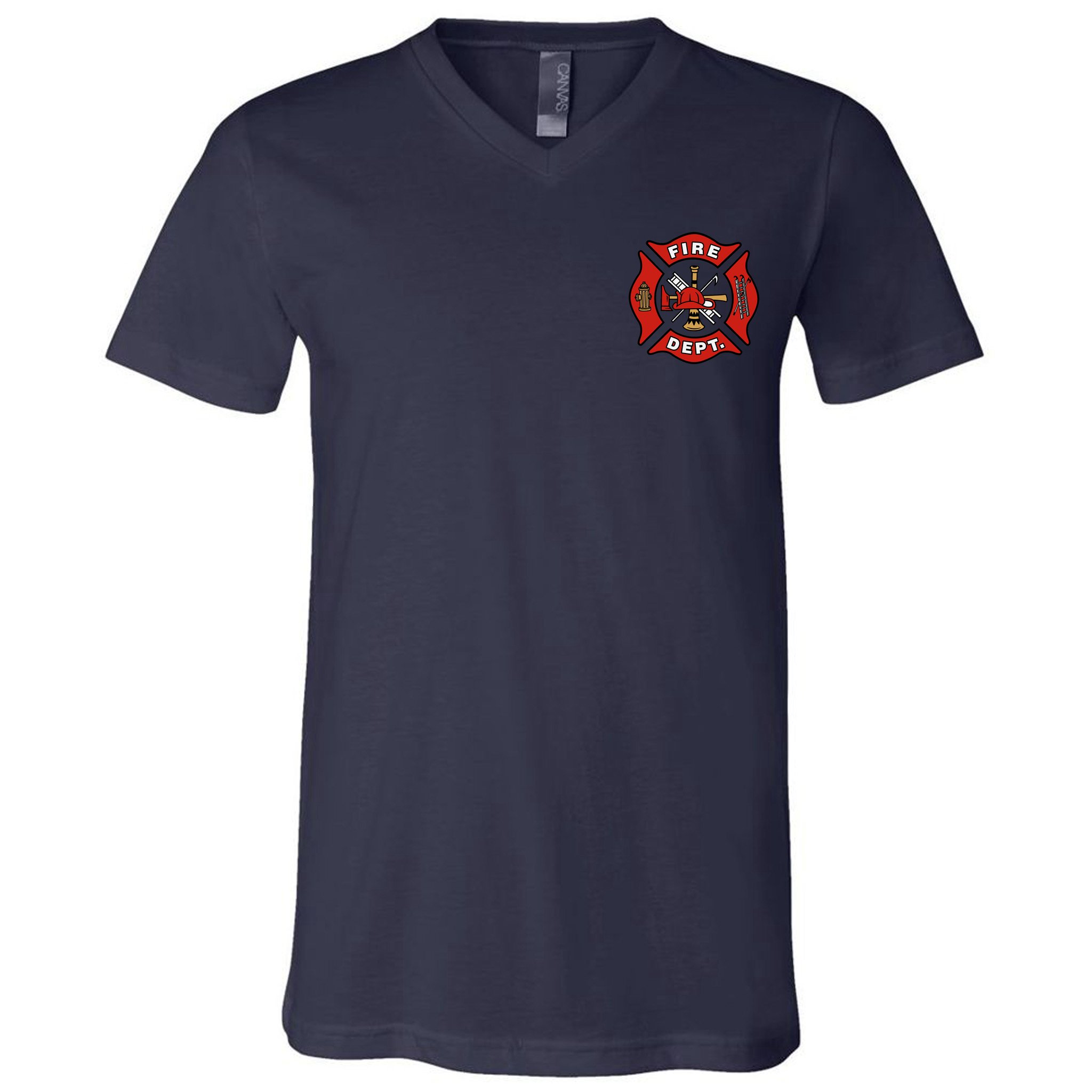 Emblem on front New York City Fire Dept T-Shirt navy 