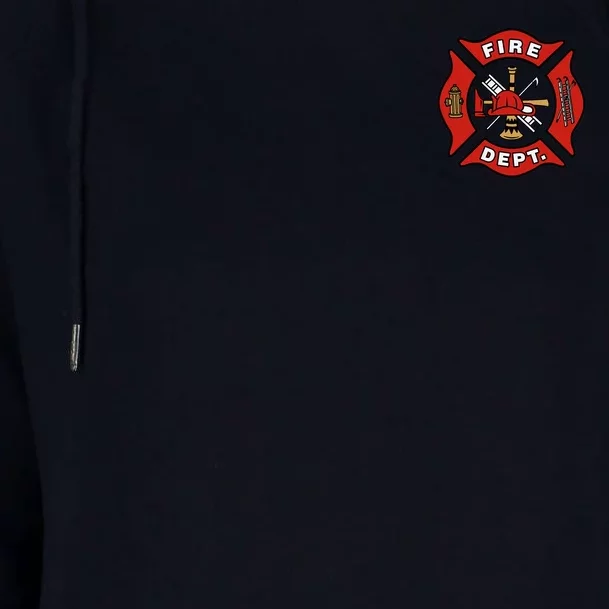 9/11 Fire Department Pocket Logo FDNY 20TH Anniversary Back & Front Womens Funnel Neck Pullover Hood