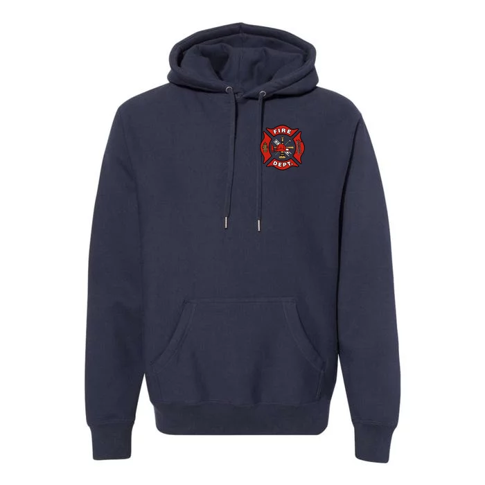 9/11 Fire Department Pocket Logo FDNY 20TH Anniversary Back & Front Premium Hoodie