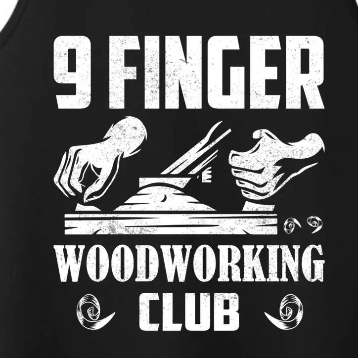 9 Finger Woodworking Club Woodworker Carpenter Gift Performance Tank