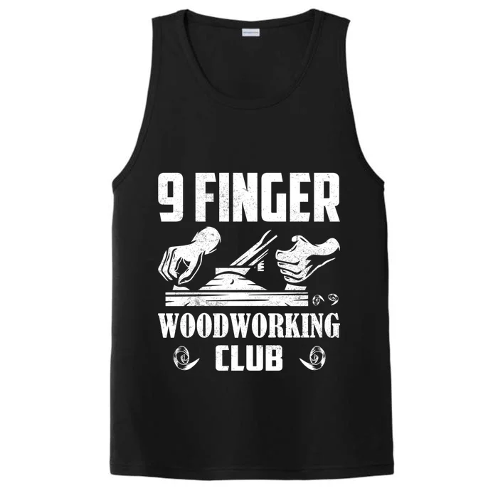 9 Finger Woodworking Club Woodworker Carpenter Gift Performance Tank