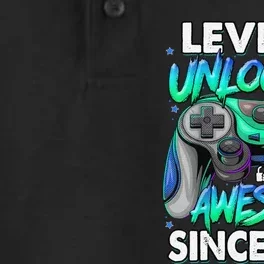 9th Gaming Birthday gift Level 9 Unlocked Awesome Video Game 2014 Birthday Dry Zone Grid Performance Polo