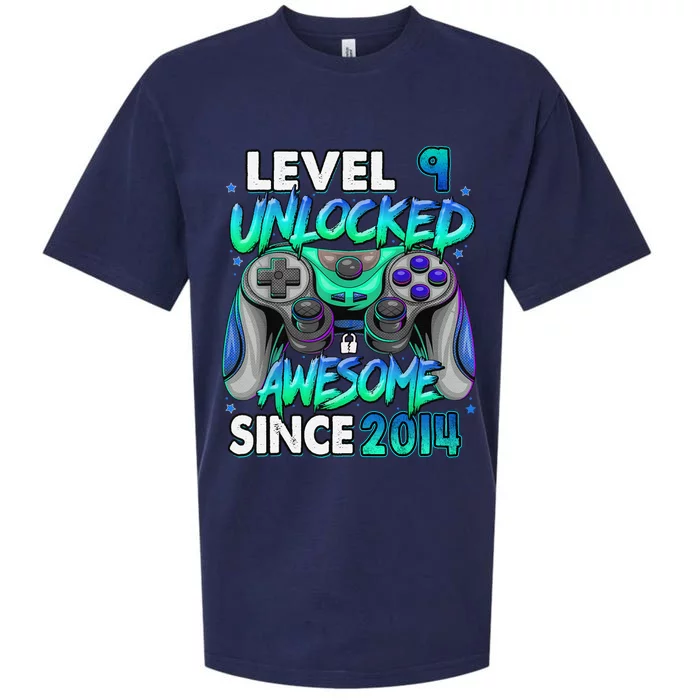 9th Gaming Birthday gift Level 9 Unlocked Awesome Video Game 2014 Birthday Sueded Cloud Jersey T-Shirt