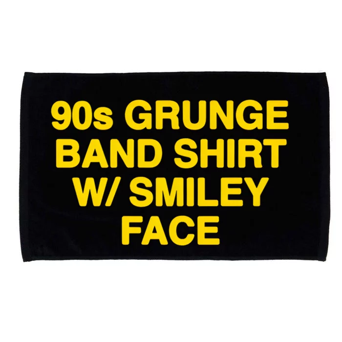 90s Grunge Band W Smiley Face Microfiber Hand Towel