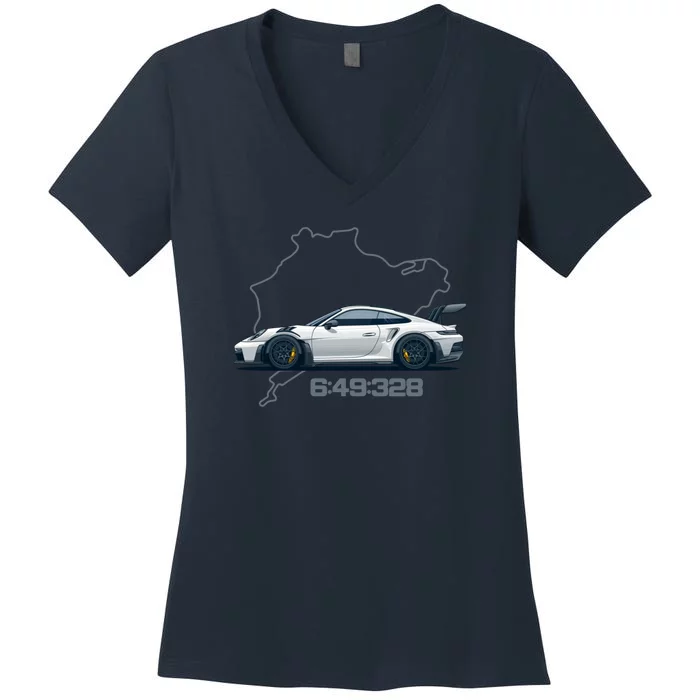 992 Gt3 Rs Nordschleife Women's V-Neck T-Shirt