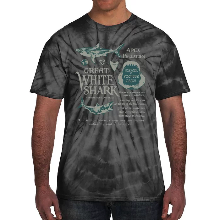 90S Great White Shark Tie-Dye T-Shirt