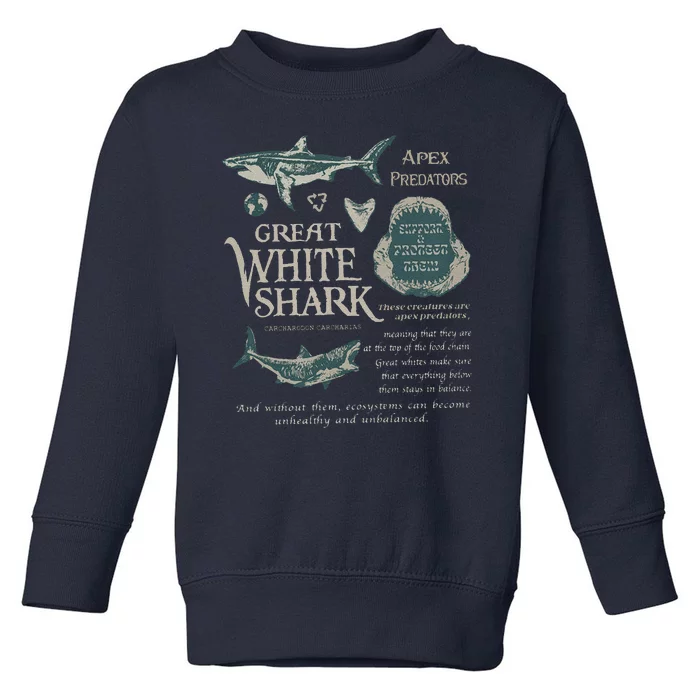 90S Great White Shark Toddler Sweatshirt