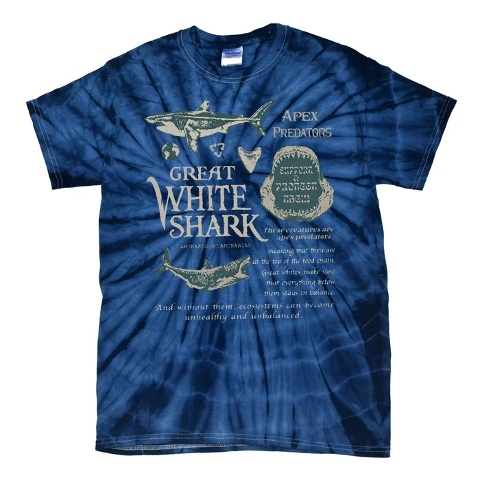 90S Great White Shark Tie-Dye T-Shirt