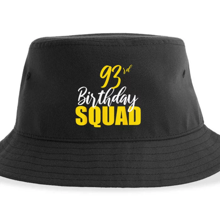 93rd Happy Birthday Squad Party Bday Family Group Sustainable Bucket Hat