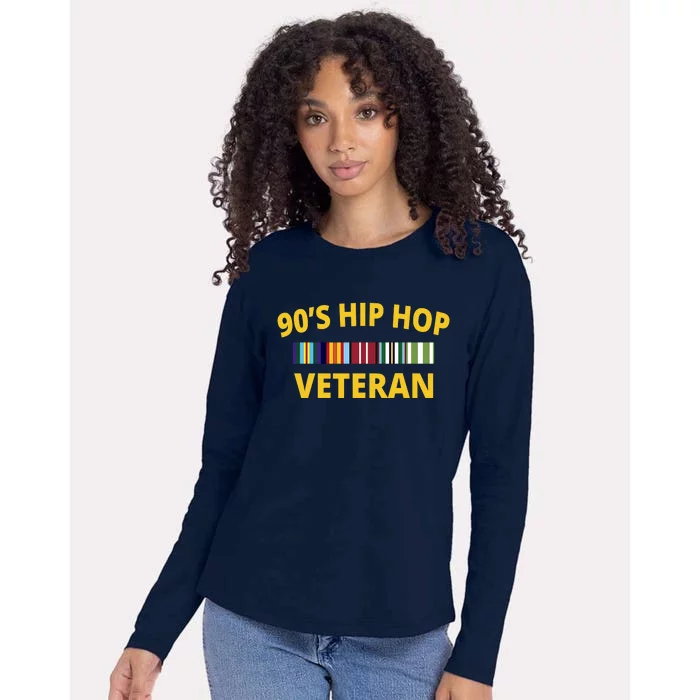 90s Hip Hop Veteran Womens Cotton Relaxed Long Sleeve T-Shirt