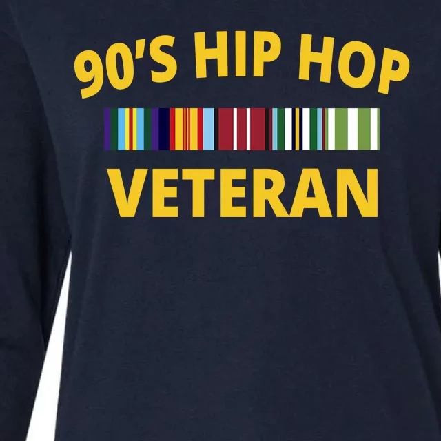 90s Hip Hop Veteran Womens Cotton Relaxed Long Sleeve T-Shirt