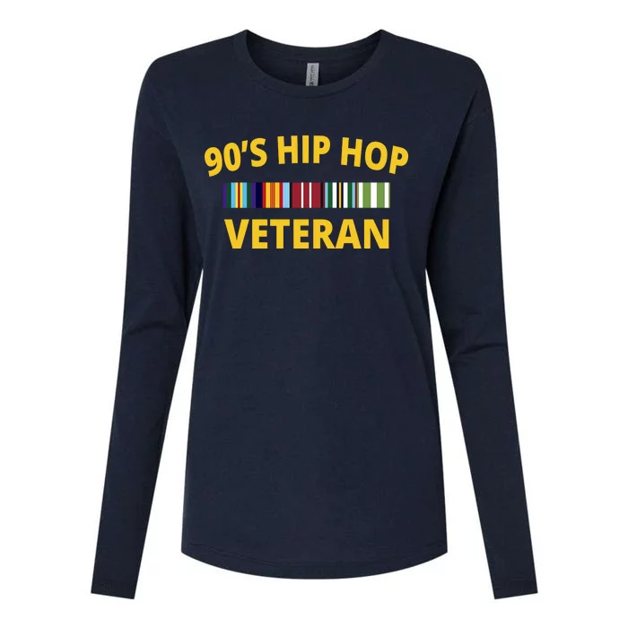 90s Hip Hop Veteran Womens Cotton Relaxed Long Sleeve T-Shirt