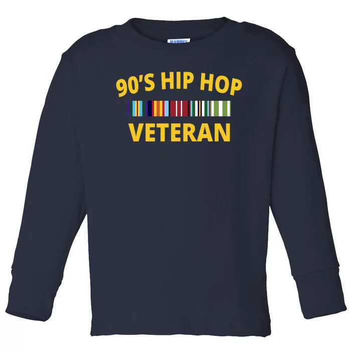 90s Hip Hop Veteran Toddler Long Sleeve Shirt