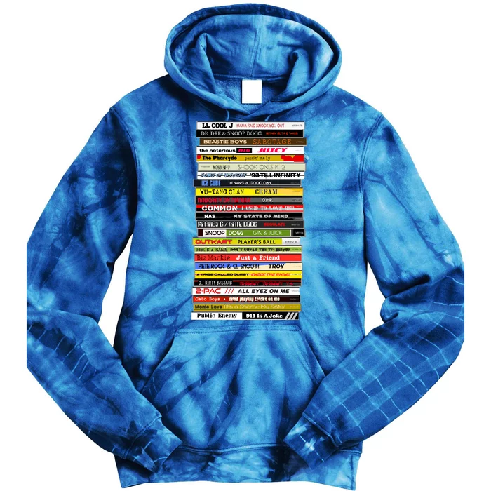 90s Hip Hop Cd Stack Tie Dye Hoodie