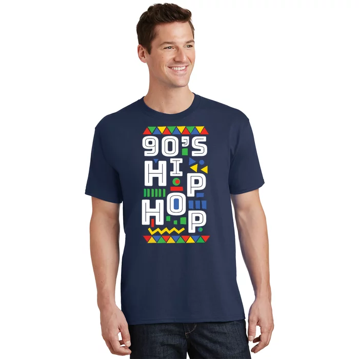 90s Hip Hop Vibes Retro Pattern T-Shirt