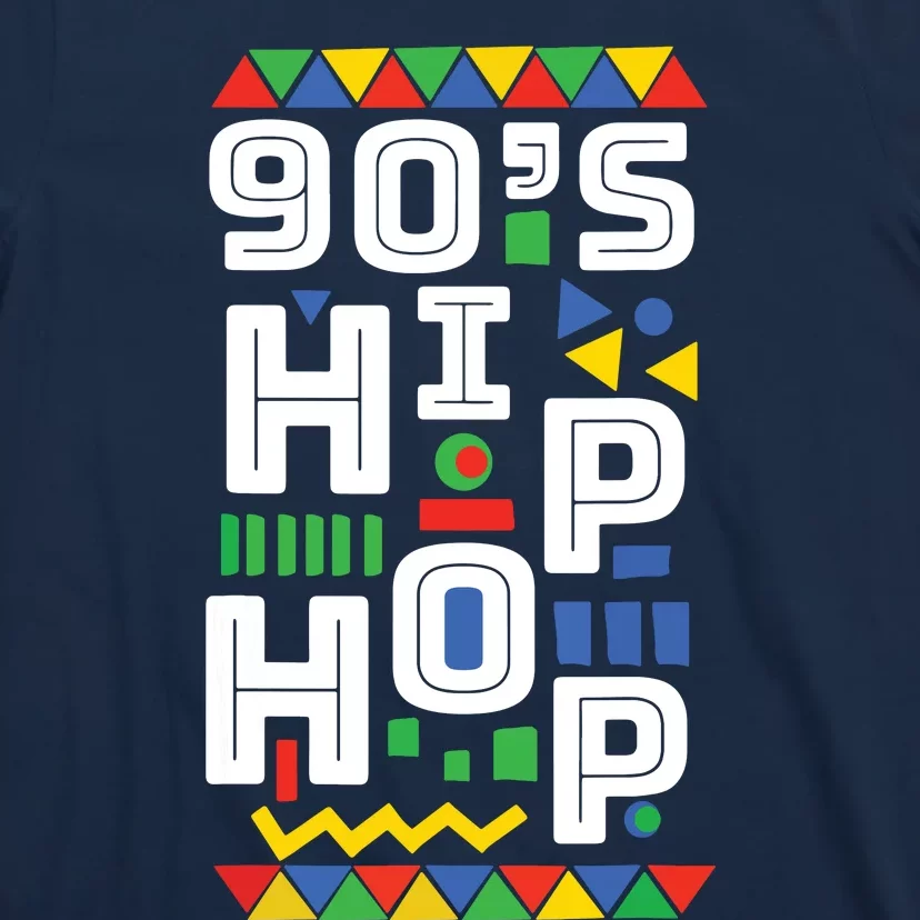 90s Hip Hop Vibes Retro Pattern T-Shirt