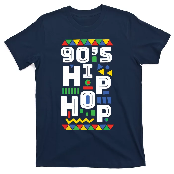 90s Hip Hop Vibes Retro Pattern T-Shirt