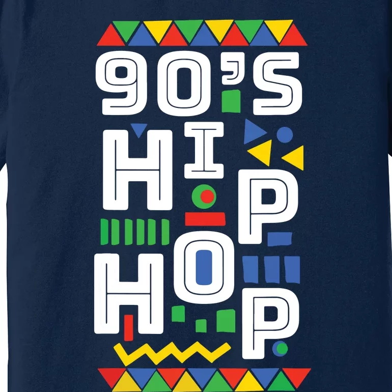 90s Hip Hop Vibes Retro Pattern Premium T-Shirt