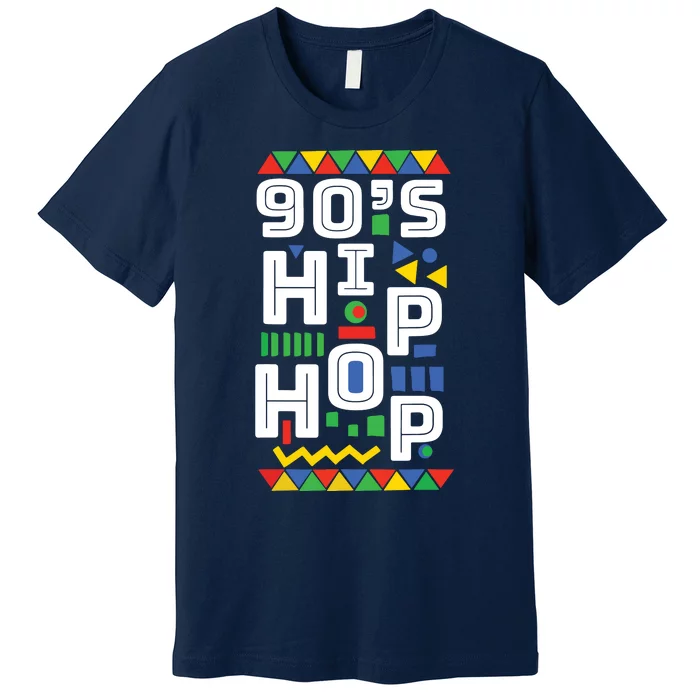 90s Hip Hop Vibes Retro Pattern Premium T-Shirt