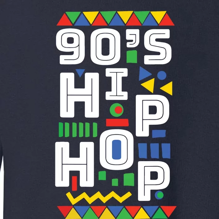 90s Hip Hop Vibes Retro Pattern Toddler Sweatshirt