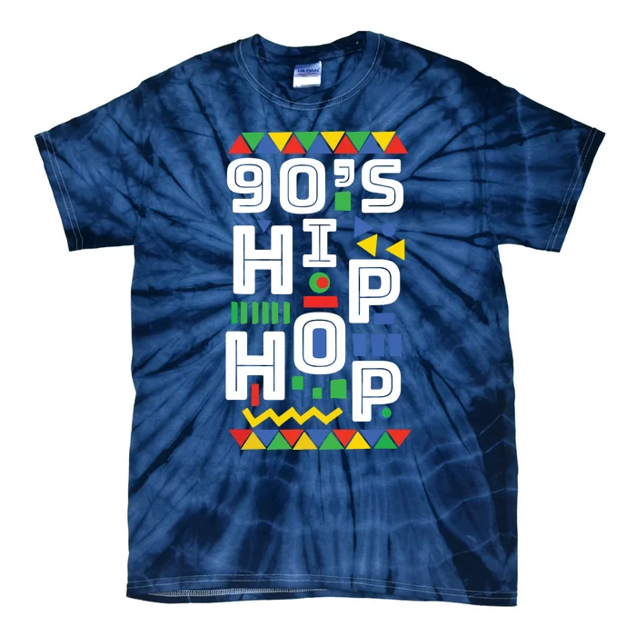 90s Hip Hop Vibes Retro Pattern Tie-Dye T-Shirt