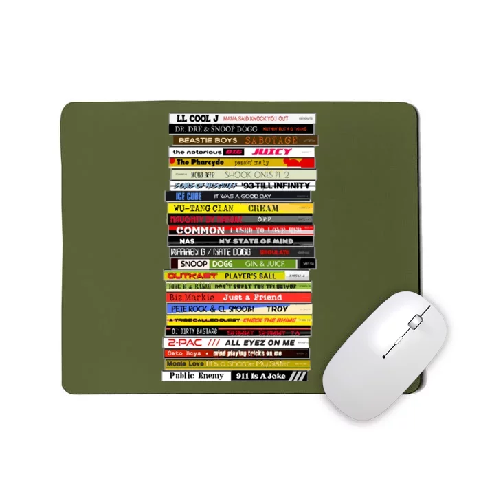 90s Hip Hop Cd Stack Mousepad