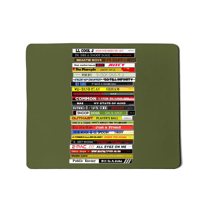 90s Hip Hop Cd Stack Mousepad