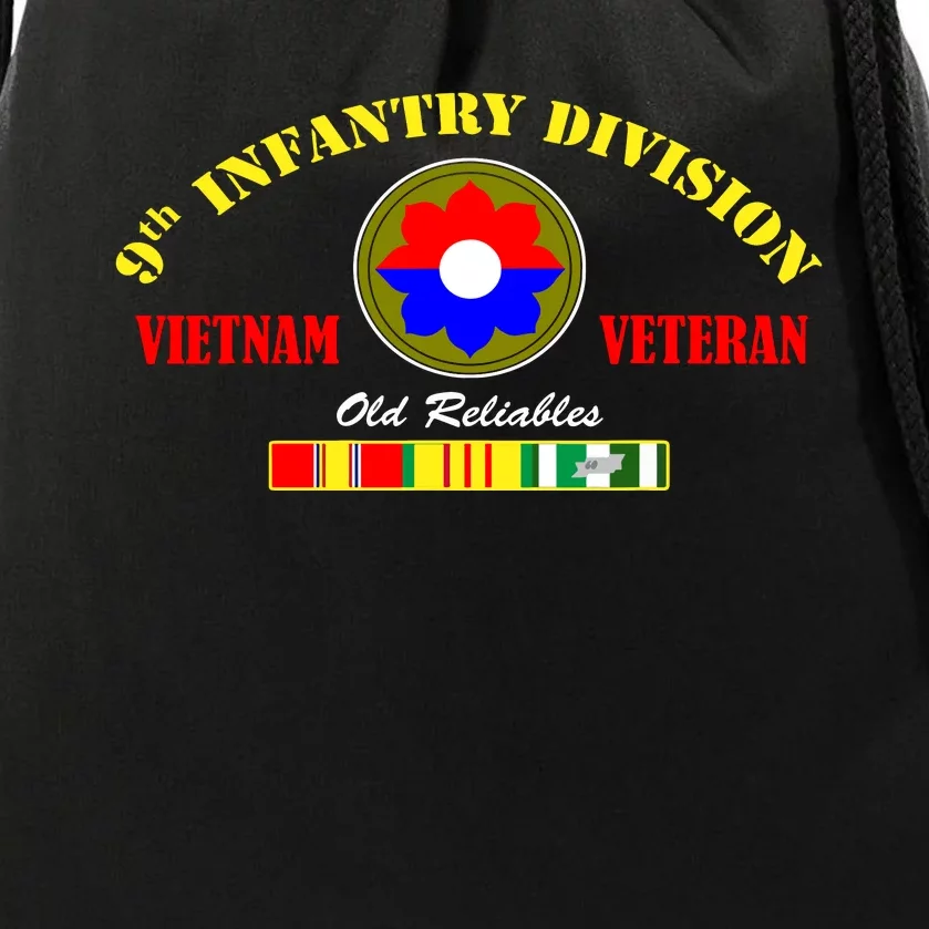 9th Infantry Division Vietnam Veteran Old Reliables Veteran Drawstring Bag