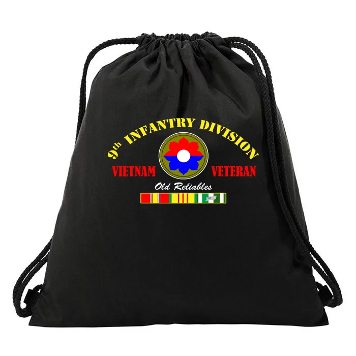 9th Infantry Division Vietnam Veteran Old Reliables Veteran Drawstring Bag