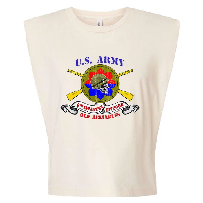 9th Infantry Division 9th Id Veteran Old Reliables Vintage Garment-Dyed Women's Muscle Tee