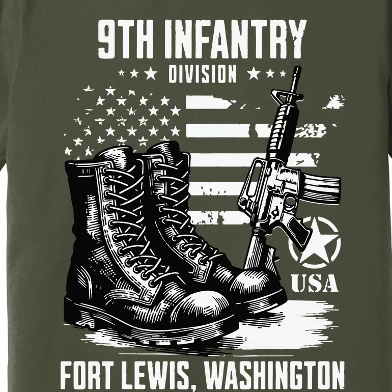 9th Infantry Division Fort Lewis Washington Military Veteran Long Sleeve Premium T-Shirt