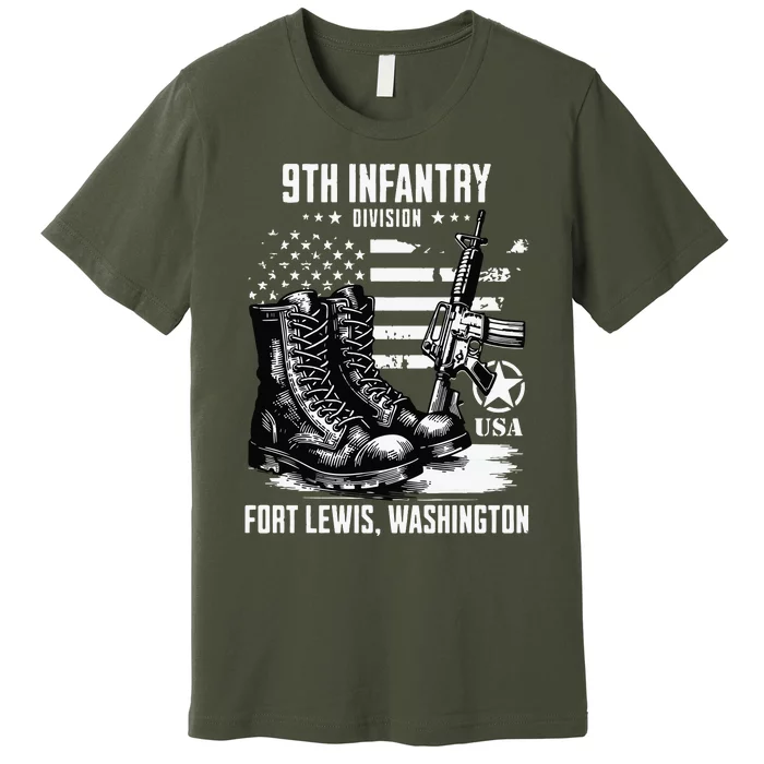 9th Infantry Division Fort Lewis Washington Military Veteran Long Sleeve Premium T-Shirt