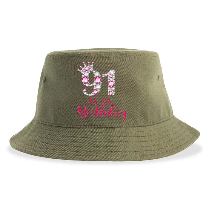 91 ItS My Birthday 91st Birthday 91 Years Old Bday Gift Sustainable Bucket Hat