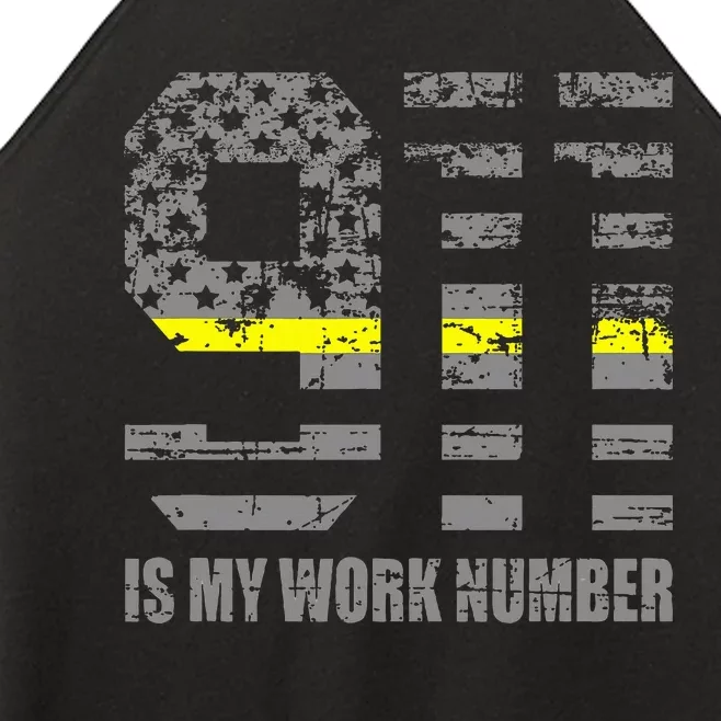 911 Is My Work Number Funny Dispatcher Gift Women’s Perfect Tri Rocker Tank