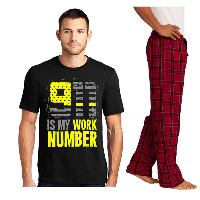 911 Is My Work Number Artwork For A First Responder Pajama Set