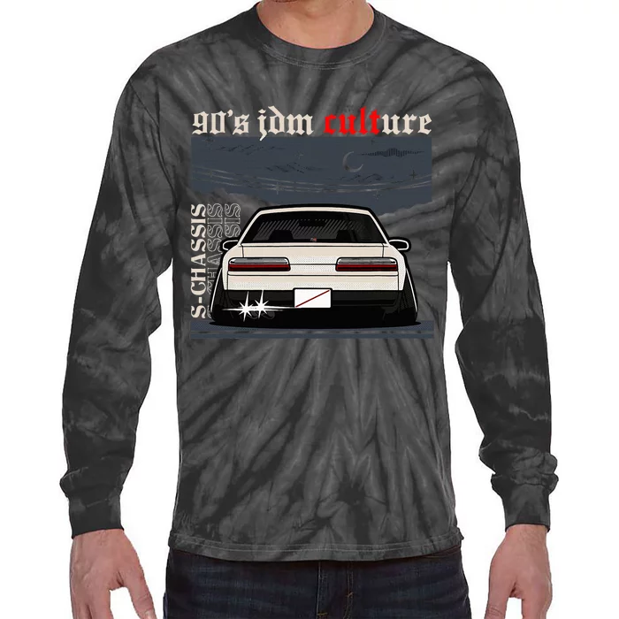 90s Jdm Culture S13 Car Tie-Dye Long Sleeve Shirt