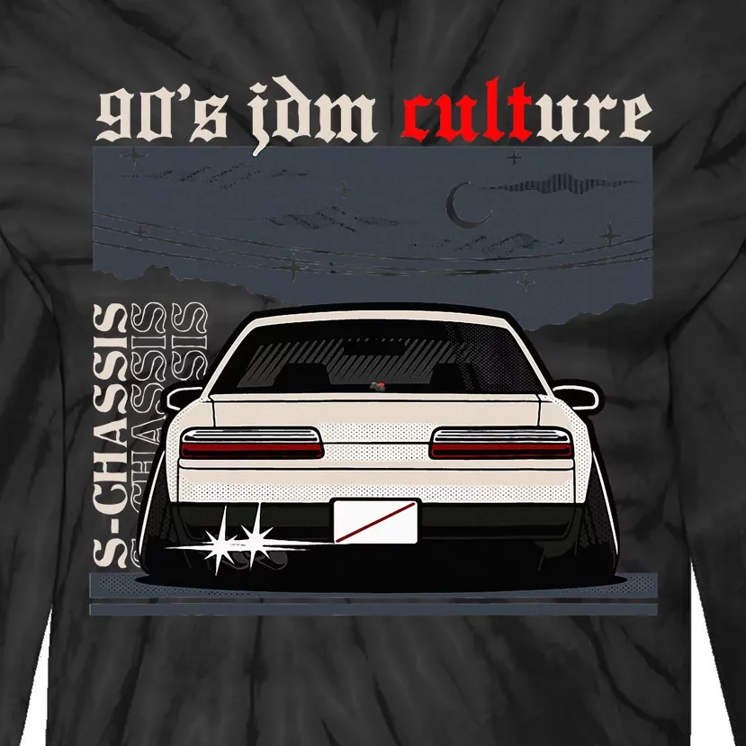 90s Jdm Culture S13 Car Tie-Dye Long Sleeve Shirt