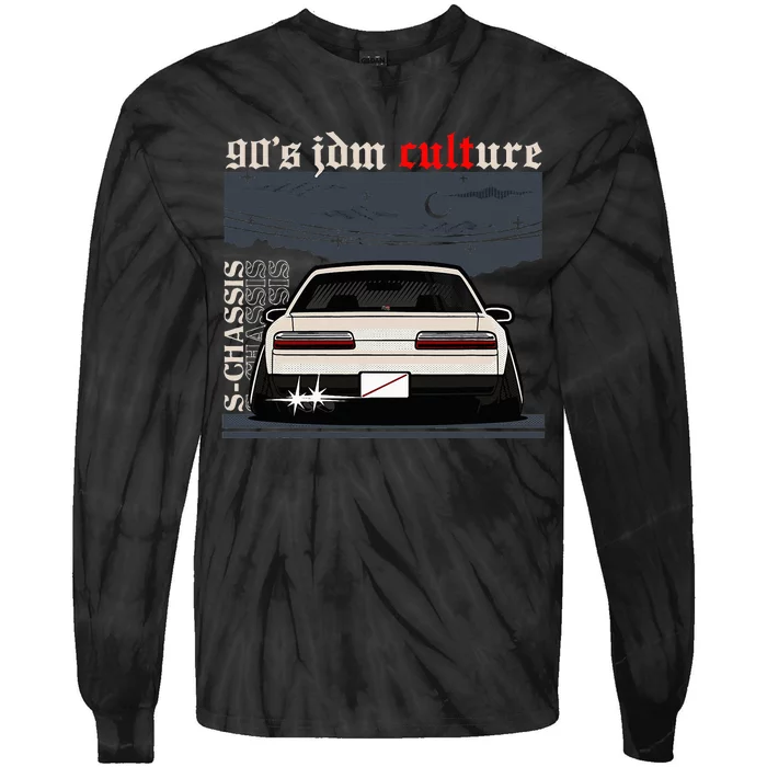 90s Jdm Culture S13 Car Tie-Dye Long Sleeve Shirt