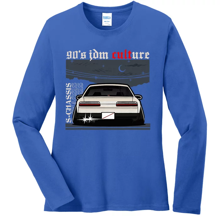 90s Jdm Culture S13 Car Ladies Long Sleeve Shirt