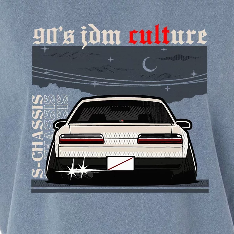 90s Jdm Culture S13 Car Garment-Dyed Women's Muscle Tee