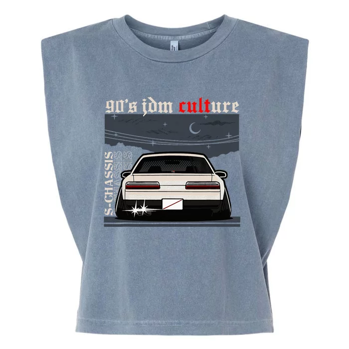 90s Jdm Culture S13 Car Garment-Dyed Women's Muscle Tee