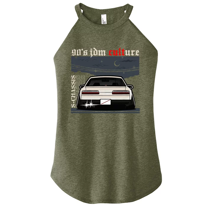 90s Jdm Culture S13 Car Women’s Perfect Tri Rocker Tank