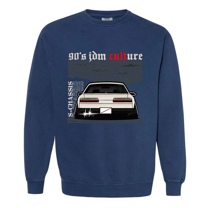 90s Jdm Culture S13 Car Garment-Dyed Sweatshirt