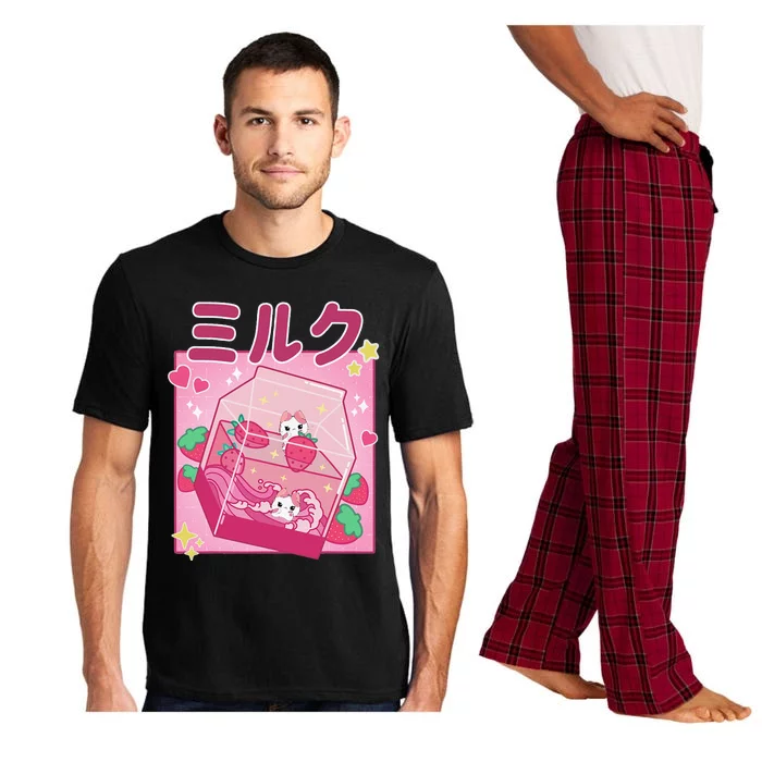 90's Kawaii Strawberry Milk Cute Women Girls Japanese Anime Pajama Set