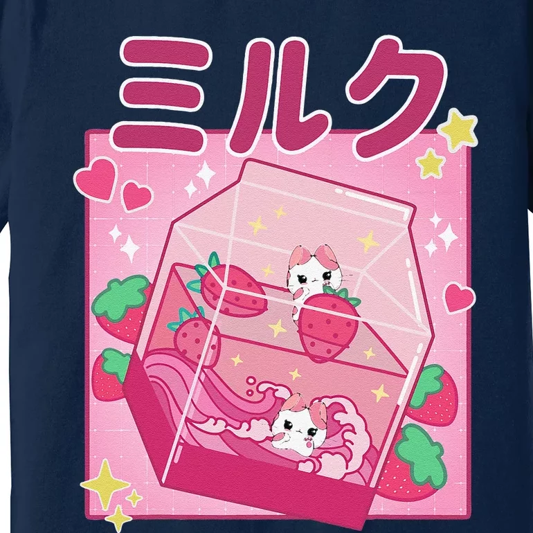 90's Kawaii Strawberry Milk Cute Women Girls Japanese Anime Premium T-Shirt