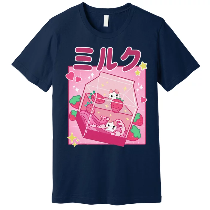 90's Kawaii Strawberry Milk Cute Women Girls Japanese Anime Premium T-Shirt