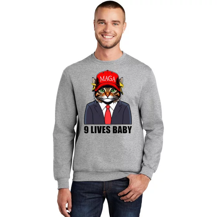 9 Lives Baby Trump 2024 Sweatshirt