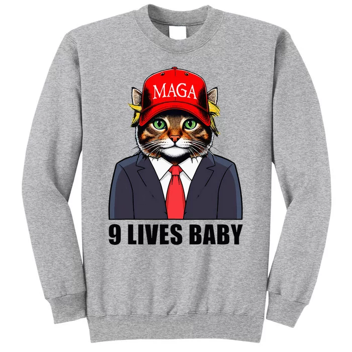 9 Lives Baby Trump 2024 Sweatshirt