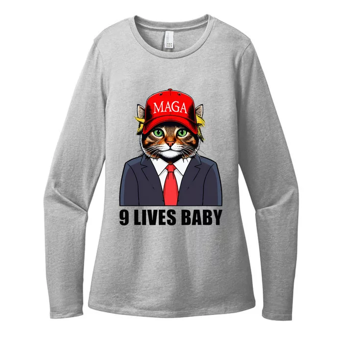 9 Lives Baby Trump 2024 Womens CVC Long Sleeve Shirt