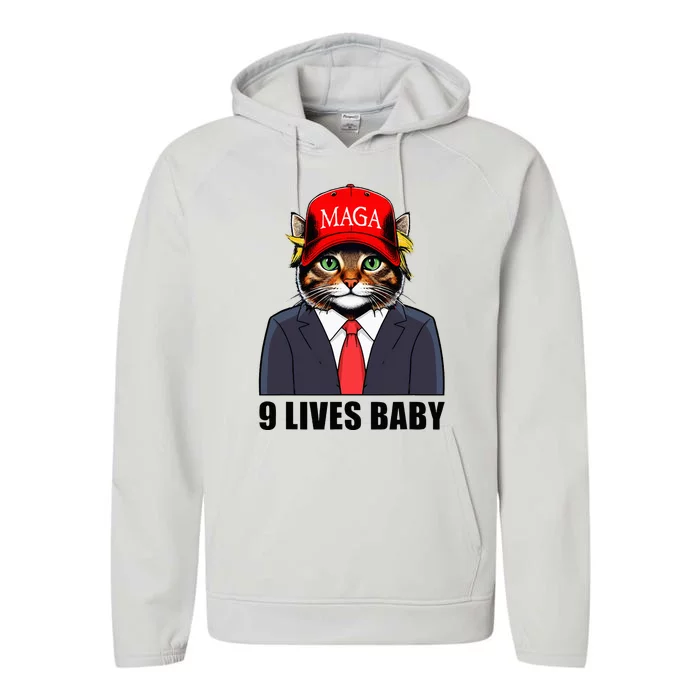 9 Lives Baby Trump 2024 You Missed Again Performance Fleece Hoodie